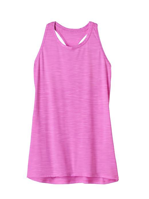 Athleta Womens High Neck Shadow Stripe Chi Tank Size L Tall - Budding Lilac