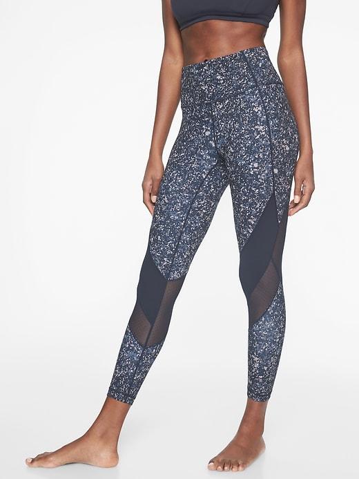 Athleta Womens Sandstone Salutation 7/8 Tight Navy Size L