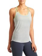 Athleta Womens Full Force Tank Size L - Cobblestone Grey/wasabi Green