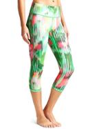 Athleta Womens Wailea Chaturanga Capri Size L - Multi