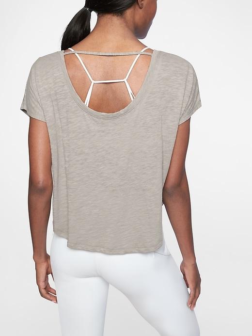 Athleta Womens Organic Daily Tee Silver Grey Size Xxs