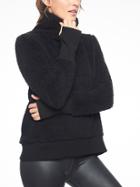 Athleta Womens Nirvana Sherpa Funnel Neck Sweatshirt Black Size Xxs