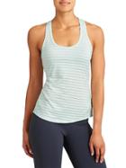 Athleta Womens Shine Stripe Chi Tank Size 1x Plus - Water Blue