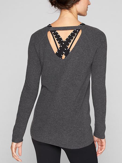 Athleta Womens Darling Sweater Charcoal Heather Size Xxs