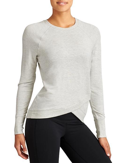 Athleta Womens Criss Cross Sweatshirt Size 2x Plus - Light Heather Grey