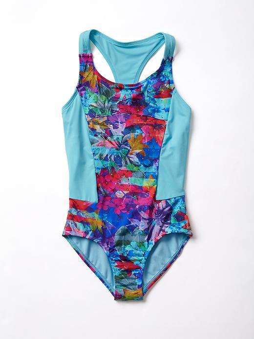 Athleta Tropical Floral One Piece Size L/12 - Multi