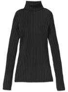 Organic Cotton Rib T Neck Sweater