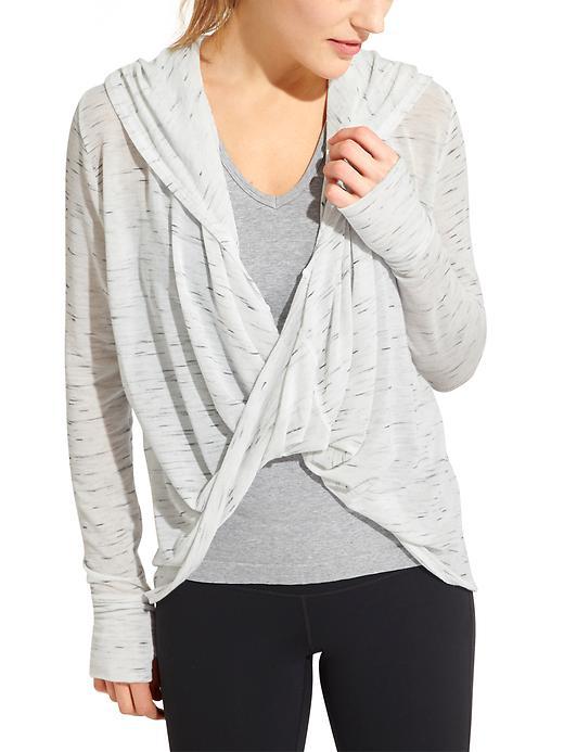 Athleta Womens Infinity Hoodie Size M - White Space Dye