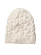 Athleta Womens Cashmere Cable Beanie Size One Size - White