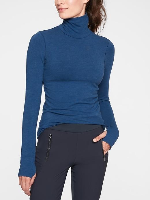 Athleta Womens Foresthill Turtleneck Navy Size Xs