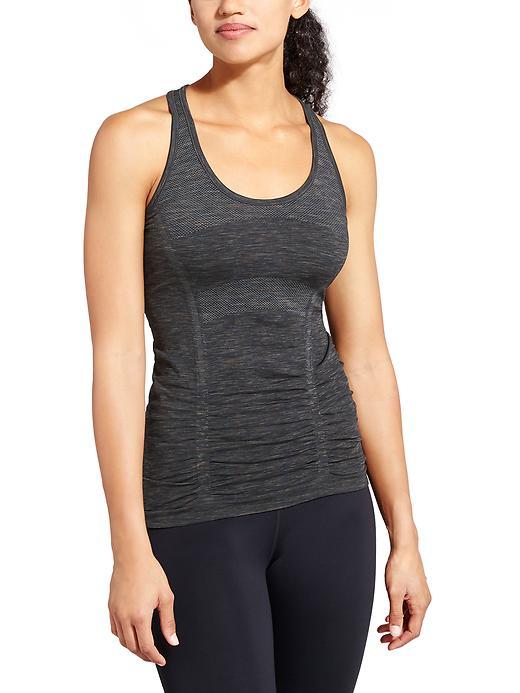 Athleta Womens Fastest Track Tank Space Dye Size L - Dark Grey Space Dye