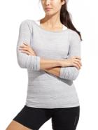 Stripe Seamless Eyelet Top