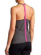 Athleta Womens Uppercut Tank Size L - Charcoal Heather/hot Pink