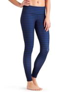 Athleta Womens Stripes Chaturanga Tight Size L Tall - Dress Blue/admiral Blue 2