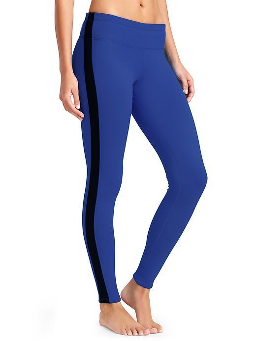Athleta Womens Ski Line Polartec 2 Tight Size M Tall - Sapphire/black