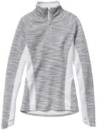 Athleta Snowscape Half Zip - White Spacedye/silver Shimmer