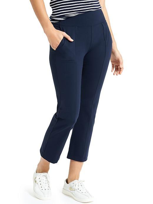 Athleta Womens Metro Crop Kick Flare Size L Tall - Navy
