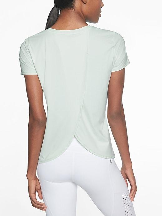 Athleta Womens Sunlover Upf Tulip Back Tee Spring Mint Size Xs