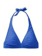 Athleta Womens Shirrendipity Halter Bikini Top Size L - Caspian Blue