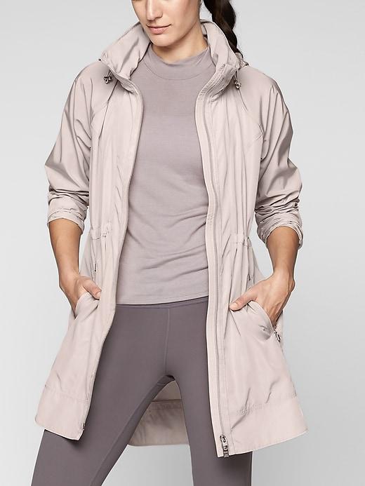 Athleta Womens Drip Drop Jacket Beech Stone Size M