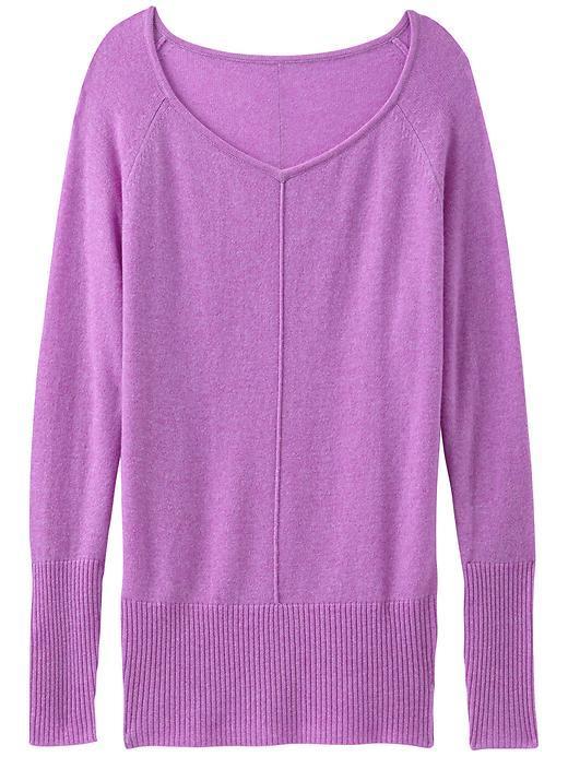 Athleta Womens Cashmere Adi Mudra Sweater Size L - Thistle Purple