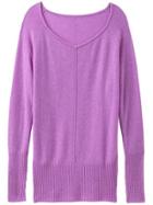Athleta Womens Cashmere Adi Mudra Sweater Size L - Thistle Purple