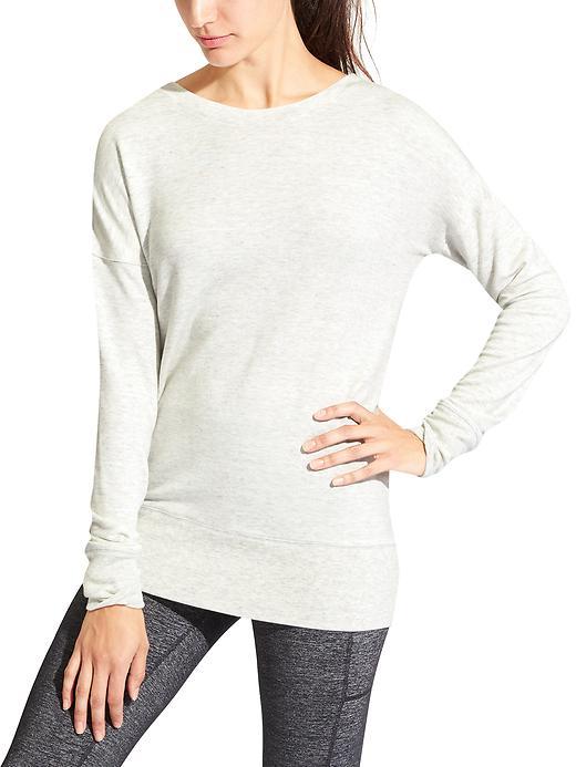 Athleta Womens Chakra Sweatshirt Size M - Light Grey Heather