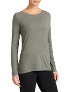 Athleta Womens Transcend Top Size L Tall - Shadow Grey Rain Touch