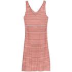 Athleta Stripe Santorini 2 Dress - Coral Sunset/ Ecru