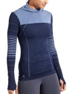 Athleta Womens Stripe Fastest Track Hoodie Size L - Smooth Sailing