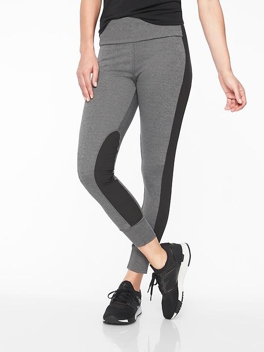 Athleta Womens Essex Hybrid Tight Black Heather Size M