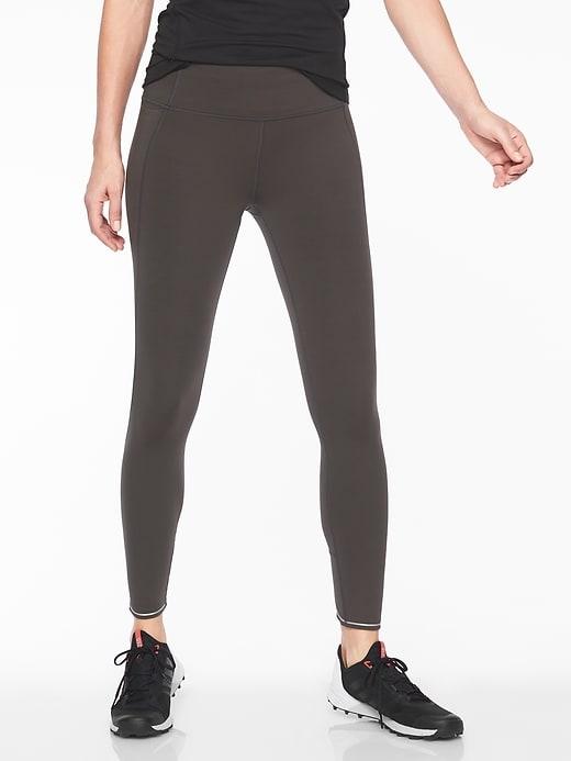Athleta Womens Run Free 7/8 Tight Arbor Olive Size L