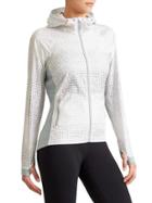Athleta Womens Accelerate Reflective Jacket Bright White Size Xxs