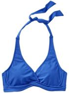 Athleta Womens Tara Halter Bikini Size 32b/c - Caspian Blue