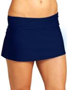 Athleta Womens Shirred Band Swim Skirt Size L - Dress Blue