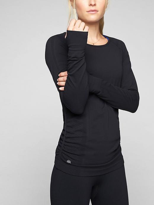 Athleta Womens Speedlight Top Black Size Xl