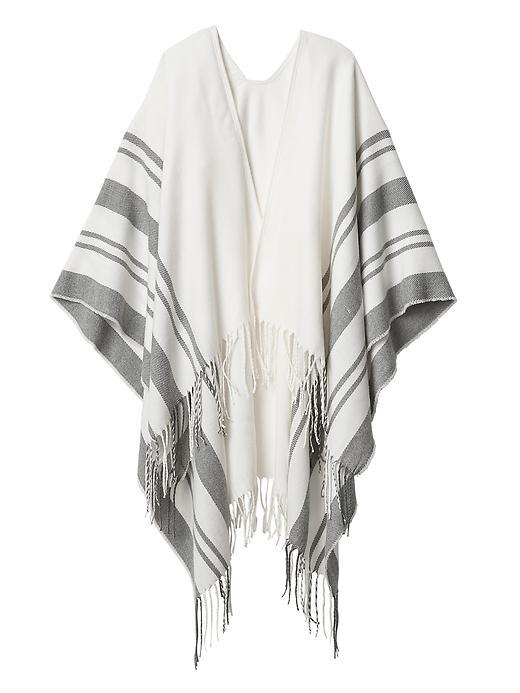 Athleta Womens Ruana Wrap Size One Size - Natural Stripe