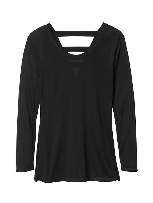 Athleta Womens Lattice Top Size L - Black