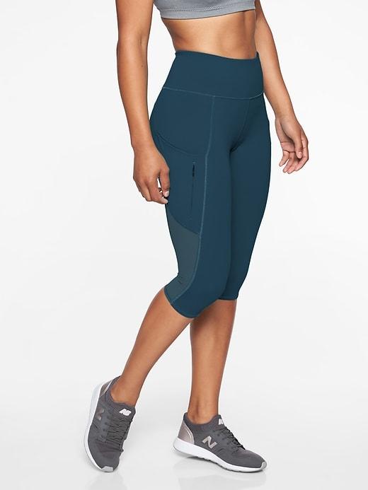 Athleta Womens Up For Anything Crop Constellation Blue Size L