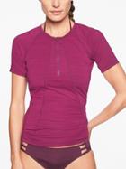 Athleta Womens Pacifica Upf Tee 2 Exotic Fuchsia Size Xxs