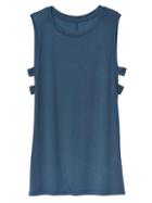 Athleta Womens Lattice Tank Size L - Iron Blue