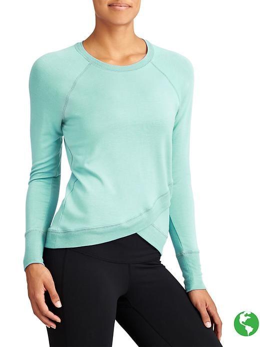 Athleta Womens Criss Cross Sweatshirt Size Xl - Water Blue