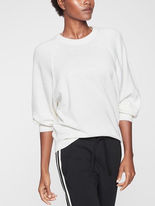 Athleta Womens Hanover Sweater Dove Size L