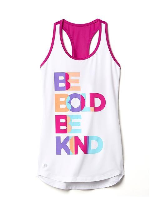 Athleta Graphic Mesh Chi Rules Tank Size L/12 - White