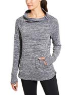 Athleta Womens Techie Sweat Track Pullover Size 1x Plus - Grey Heather