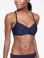 Athleta Womens Twister Bikini Dress Blue Size 34d/dd