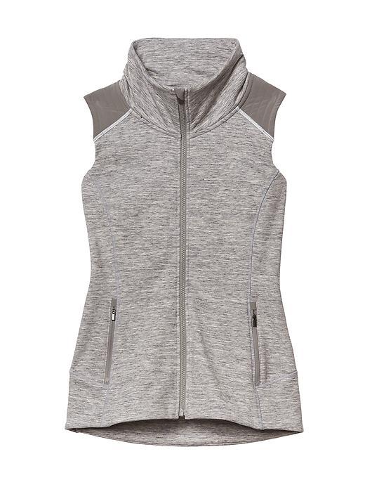 Athleta Womens Stronger Vest Size L - Grey Heather Spacedye