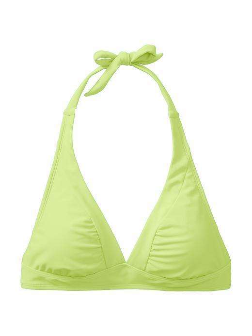 Athleta Womens Shirrendipity Halter Bikini Top Size L - Cactus