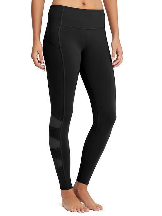 Athleta Womens High Rise Mesh Tight Size L Tall - Black