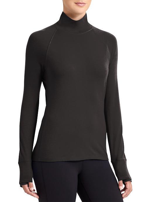 Athleta Womens Take The Heat Turtleneck Size L - Black